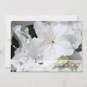 Invitation Mariage Azalée Blanche Enregistrez la Date Personn