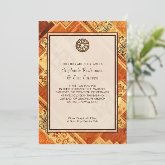 Invitation Mariage aztèque de fiesta (Debout devant)