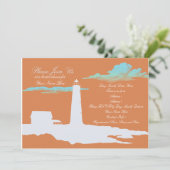 Invitation mariage/baby shower phare (Debout devant)