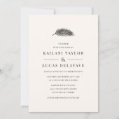 Invitation Mariage Bahia minimal Palm Leaf Moderne (Devant)