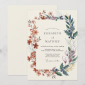 Invitation Mariage Baie de Cuivre Ardoise (Devant / Derrière)