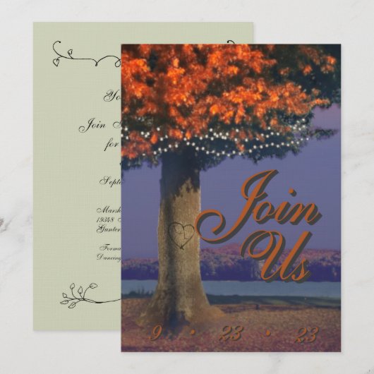 Invitation Mariage Bailey (Devant / Derrière)