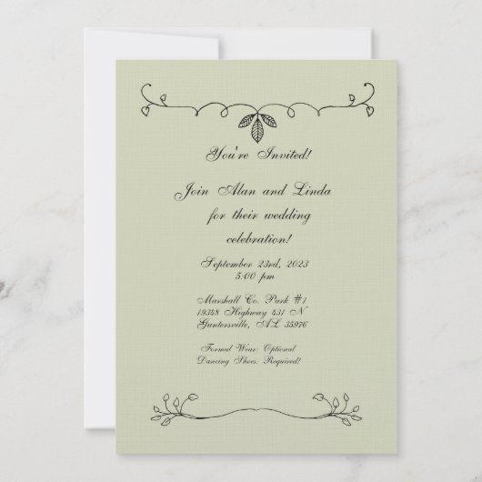 Invitation Mariage Bailey (Dos)