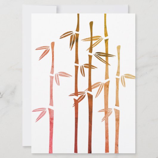 Invitation Mariage bambou (Dos)