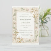 Invitation Mariage Bambou Doré (Debout devant)