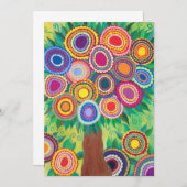 Invitation Mariage Bar Mitzvah Douche Arbre de vie (Devant / Derrière)