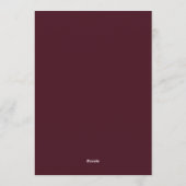 Invitation Mariage baroque ardoise bordeaux (Dos)