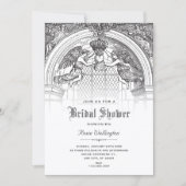 Invitation mariage baroque rétro sous une arche (Devant)