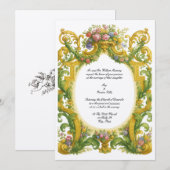 Invitation Mariage Baroque Rococo (Devant / Derrière)