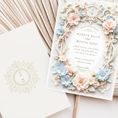 Invitation Mariage baroque romantique aux accents floraux