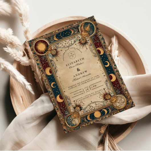 Invitation Mariage Baroque Royal Céleste