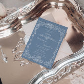 Invitation Mariage Baroque Vintage Damassé