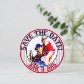 Invitation Mariage Baseball Save-The-Date-HOWARD, Option 4 (Debout devant)