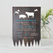 Invitation Mariage BBQ rustique (Debout devant)