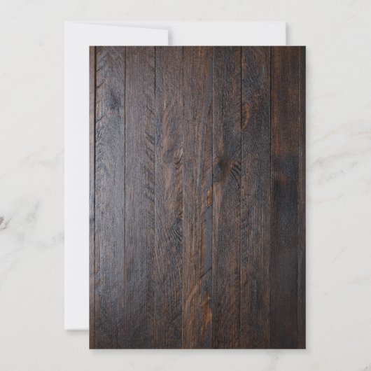 Invitation Mariage BBQ rustique (Dos)