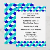 Invitation Mariage Beach Blues (Devant / Derrière)