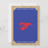 Invitation Mariage Beach Burlap Crawfish Boil Homard Invitati (Dos)