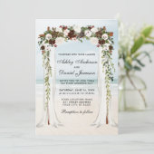 Invitation Mariage Beach Canopy Aquarelle Boho Floral (Debout devant)