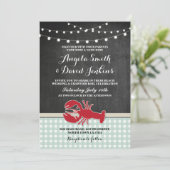 Invitation Mariage Beach Chalk Crawfish Boil Homard Invitatio (Debout devant)