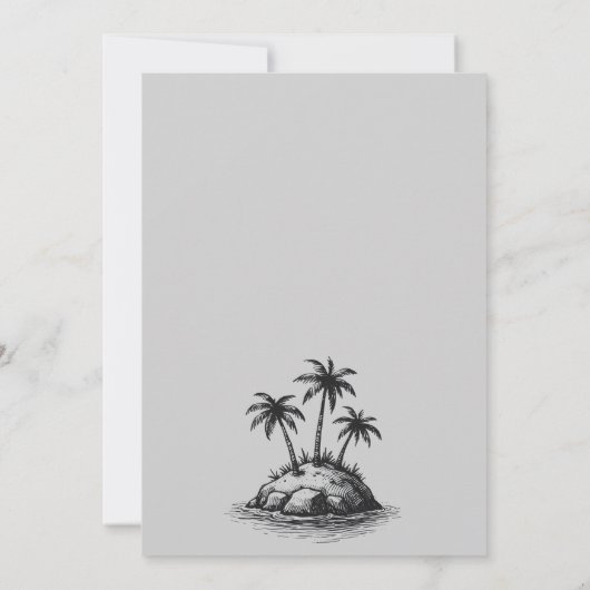 Invitation Mariage Beach Couple (Dos)