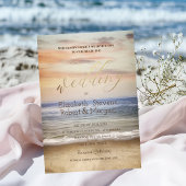 Invitation Mariage Beach Sand Sky