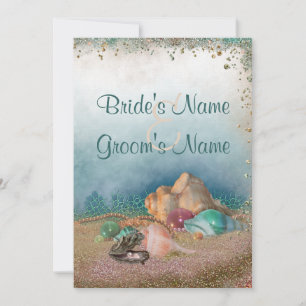 Invitation Mariage Beach Seashells
