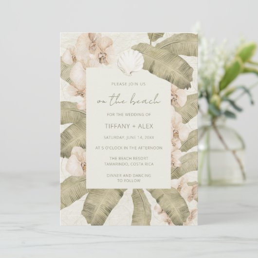 Invitation Mariage Beachy Boho (Debout devant)