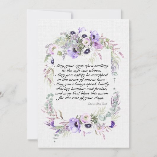 Invitation mariage Bénédiction (Devant)