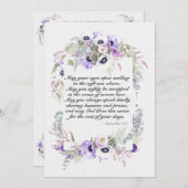 Invitation mariage Bénédiction (Devant / Derrière)