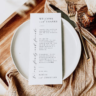 Invitation Mariage Bienvenue et merci Mini Table Place Card
