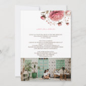 Invitation Mariage Big Pink Blooms (Dos)