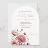 Invitation Mariage Big Pink Blooms (Devant)