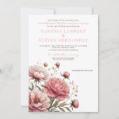 Invitation Mariage Big Pink Blooms (Devant)
