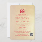 Invitation Mariage Bilingue Chinois Dragon-Phénix (Dos)