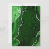 Invitation Mariage Bille de Marbre Vert et Argent Agate (Dos)