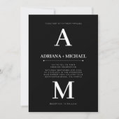 Invitation Mariage Black Bold WhiteTypography (Devant)