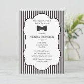 Invitation Mariage Black Cravate Affair Bachelor Party (Debout devant)