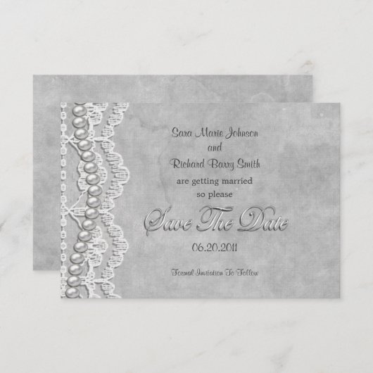 Invitation Mariage blanc (Devant / Derrière)