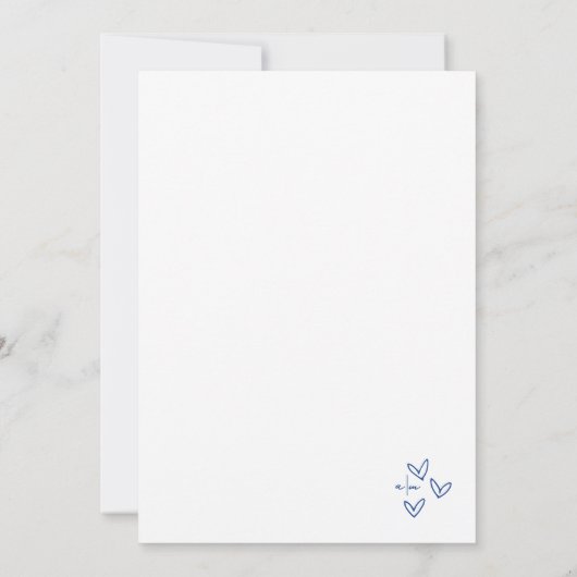 Invitation Mariage blanc à main (Dos)