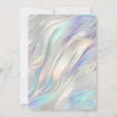 Invitation Mariage blanc Aqua Blue Purple Pearl (Dos)