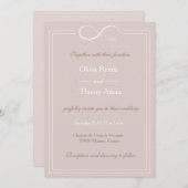 Invitation Mariage blanc brillant unique signe d'infini (Devant / Derrière)