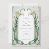 Invitation Mariage blanc Calla Lily Elegance (Devant)