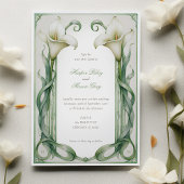 Invitation Mariage blanc Calla Lily Elegance