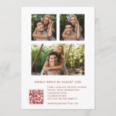Invitation Mariage Blanc Cerisier Fleurissant (Dos)