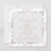 Invitation Mariage blanc Corset rose cloches Fête des mariées (Dos)