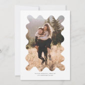 Invitation Mariage blanc de ligne à main ironique (Dos)