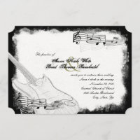 Mariage blanc de musique de noir génial de guitare