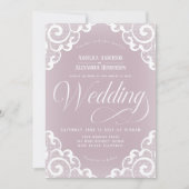 Invitation Mariage blanc dentelle (Devant)