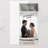 Invitation Mariage blanc élégant (Devant / Derrière)