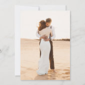 Invitation Mariage blanc élégant après la fête (Dos)